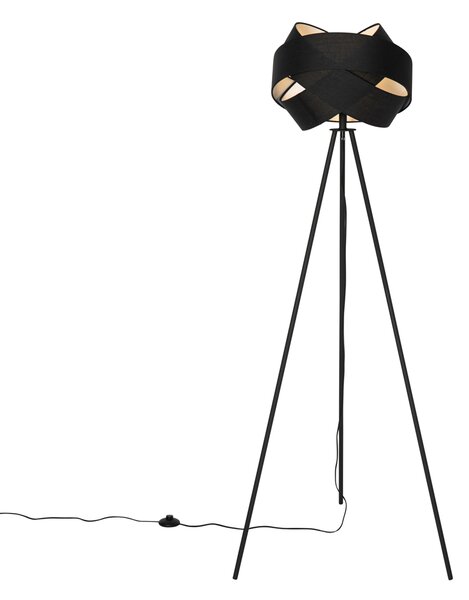 Nowoczesna lampa podłogowa czarna - Cloth