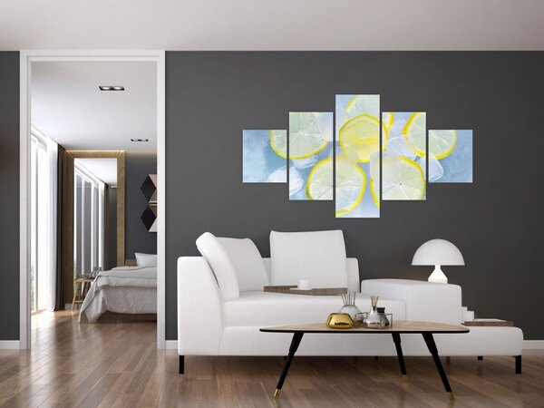 Obraz cytryn w lodzie (125x70 cm)