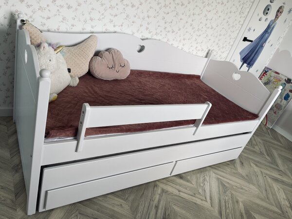 Łóżko wysuwane LAURA z szufladami 200x90