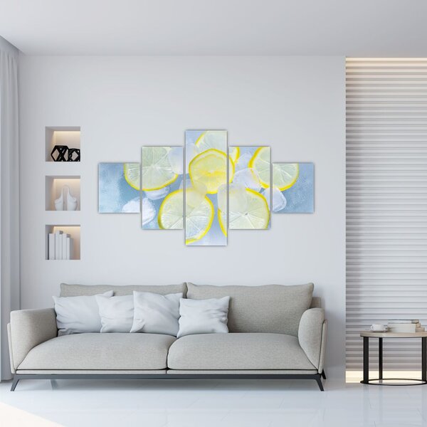 Obraz cytryn w lodzie (125x70 cm)