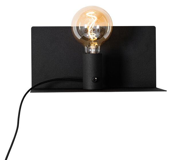 Nowoczesna lampa ścienna czarna magnetyczna regulowana - Muro