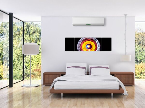 Obraz świateł w kręgu (170x50 cm)