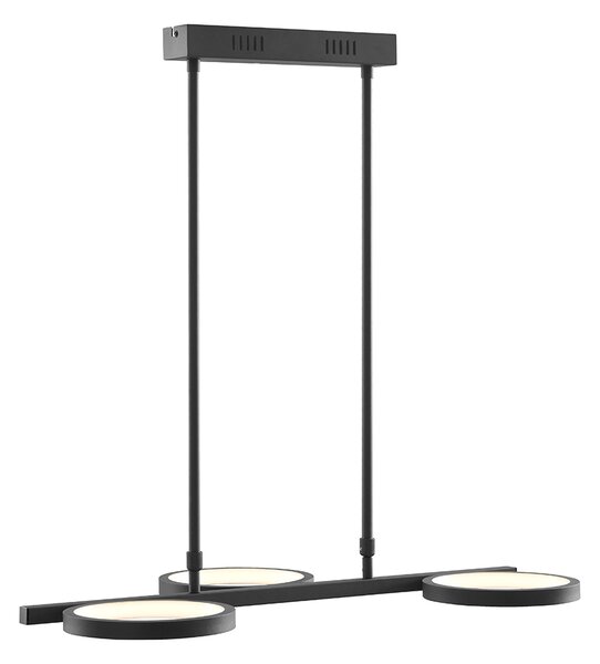 Nowoczesna lampa wisząca czarna z LED 3-stopniowy ściemniacz 3-światła - Vivé