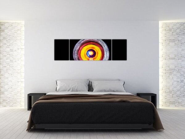 Obraz świateł w kręgu (170x50 cm)