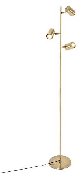 Nowoczesna lampa podłogowa brązowa 3-światłowa - Jeana