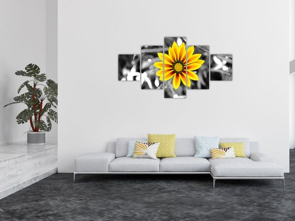 Obraz żółtego kwiatu (125x70 cm)