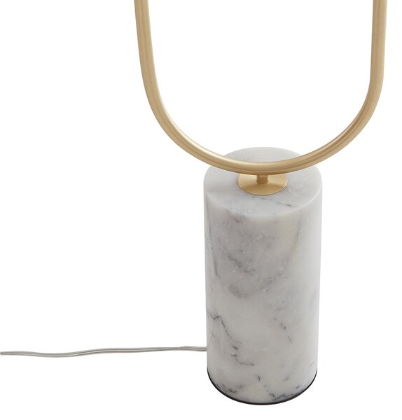 Lampa stojąca w stylu art deco mosiądz z przezroczystym szkłem 2-światła - Rid