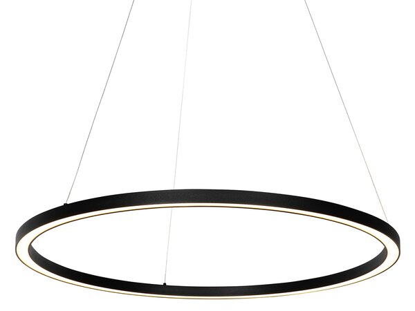 Lampa wisząca czarna 80 cm w komplecie z LED 3-stopniowo ściemnialna - Girello