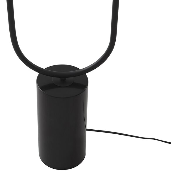 Lampa podłogowa art deco czarna z przydymionym szkłem 2-światła - Rid