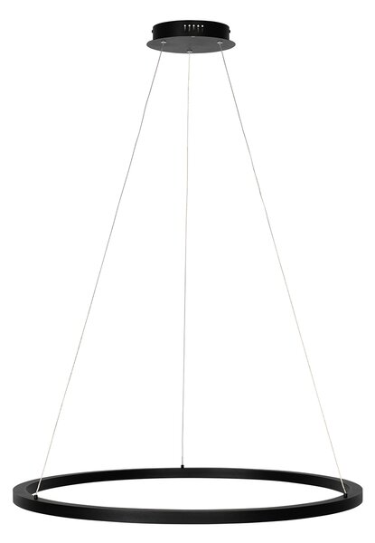 Lampa wisząca czarna 80 cm w komplecie z LED 3-stopniowo ściemnialna - Girello