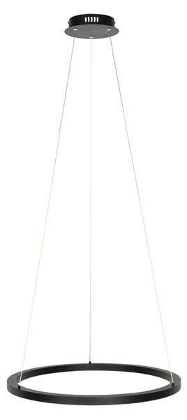 Inteligentna lampa wisząca czarna 60 cm w komplecie z LED i RGBW - Girello