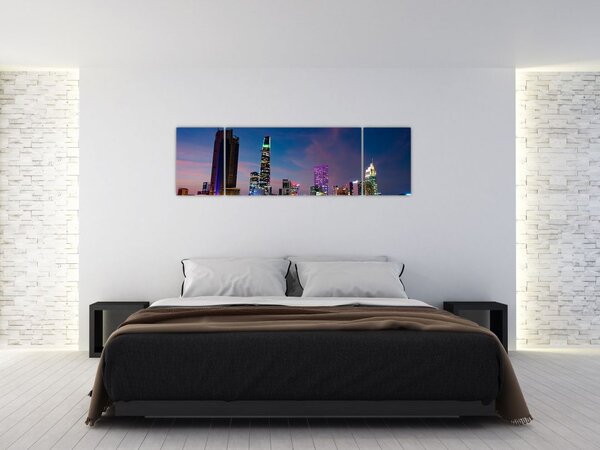 Obraz miasta nocą (170x50 cm)