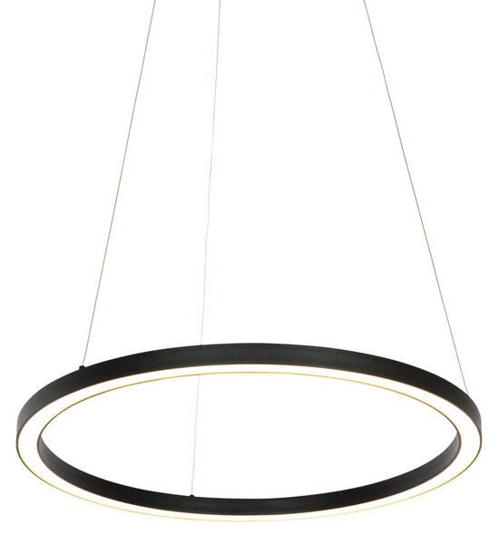 Inteligentna lampa wisząca czarna 60 cm w komplecie z LED i RGBW - Girello