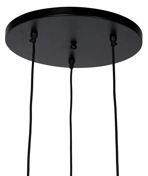 Lampa wisząca art deco złota 3-światłowa - Wesley