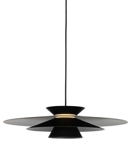 Designerska lampa wisząca czarna w komplecie z LED 3-stopniowy ściemniacz - Pauline