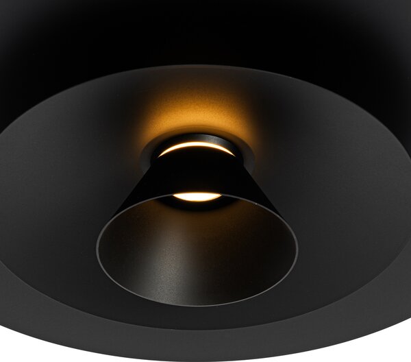 Designerska lampa wisząca czarna w komplecie z LED 3-stopniowy ściemniacz - Pauline