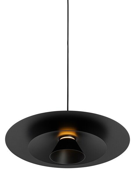 Designerska lampa wisząca czarna w komplecie z LED 3-stopniowy ściemniacz - Pauline