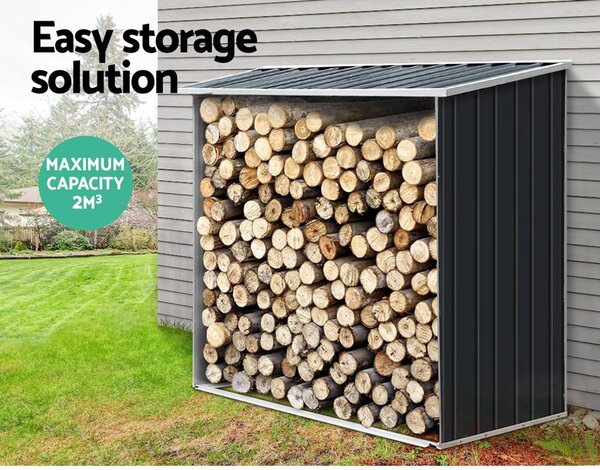 Bc-elec - 5662-0505 Szopa drewniana 163 x 83 x 154 cm, szopa drewniana i magazyn drewna