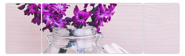Obraz fioletowych kwiatów (170x50 cm)