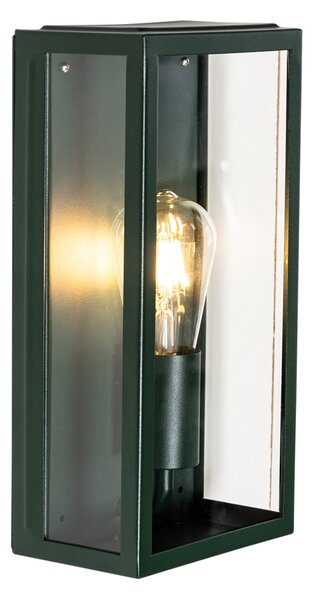 Industrialna lampa ścienna zewnętrzna ciemnozielona ze szkłem IP44 - Rotterdam
