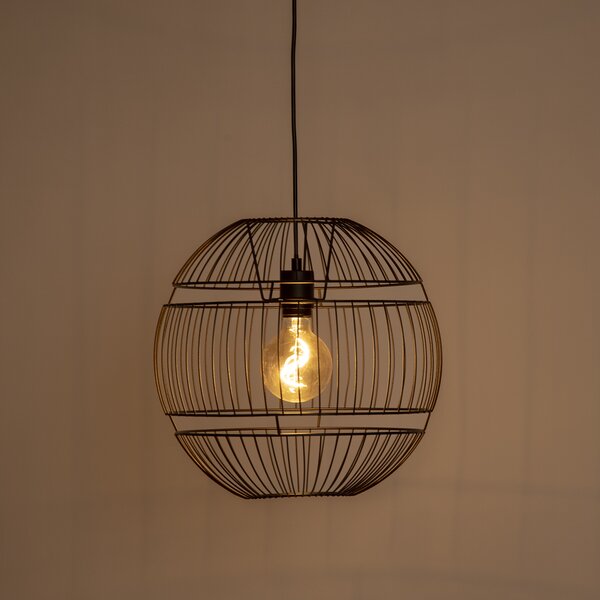 Nowoczesna lampa wisząca czarna 38 cm - Sphaera