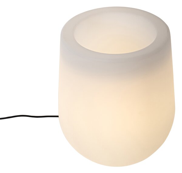 Lampa podłogowa zewnętrzna doniczka biała IP44 - Flowerpot