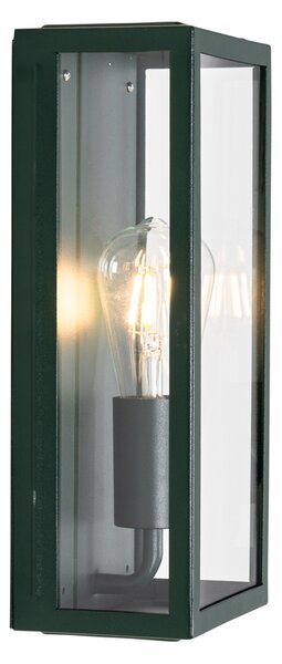 Industrialna lampa ścienna zewnętrzna ciemnozielona ze szkłem IP44 - Rotterdam