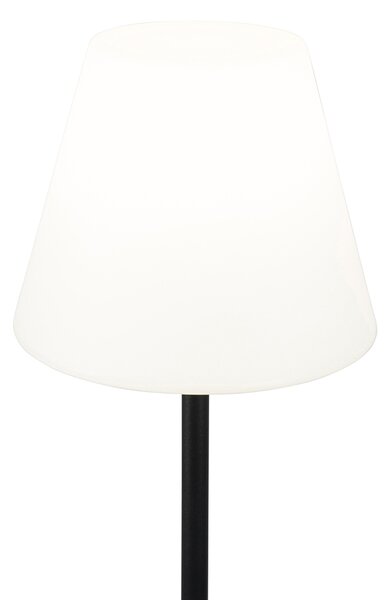Inteligentna lampa podłogowa czarna z białym kloszem 35 cm IP65 z WiFi A60 - Virginia