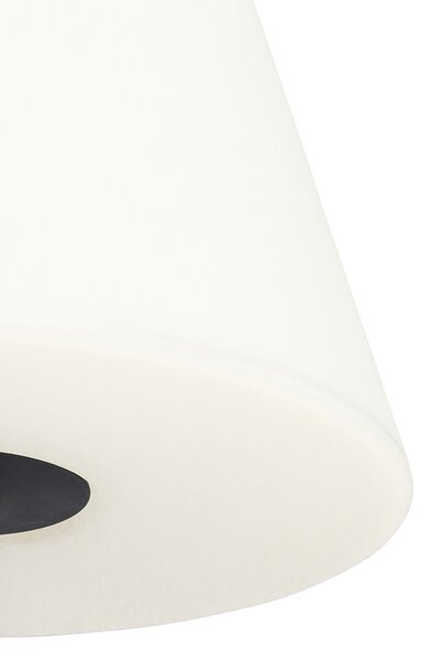Inteligentna lampa podłogowa czarna z białym kloszem 35 cm IP65 z WiFi A60 - Virginia