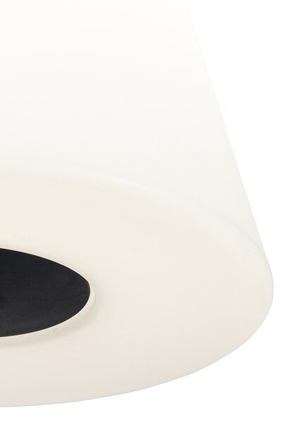 Inteligentna lampa podłogowa czarna z białym kloszem 35 cm IP65 z WiFi A60 - Virginia