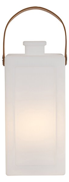 Zestaw 2 lamp stołowych biały efekt płomienia ładowalne IP44 - Stard
