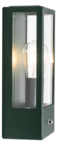 Lampa ścienna zewnętrzna ciemnozielona z czujnikiem zmierzchu IP44 - Rotterdam