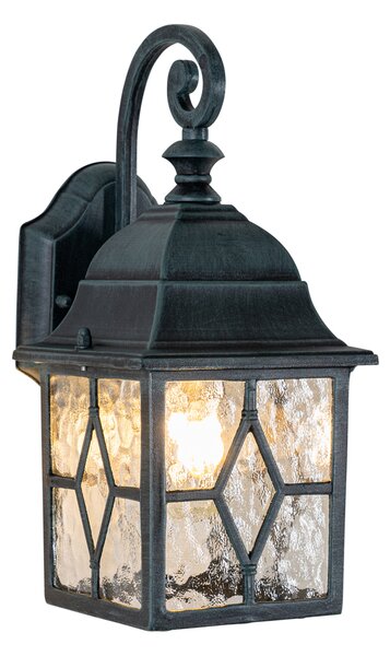 Romantyczna zewnętrzna lampa ścienna ciemnozielona - London