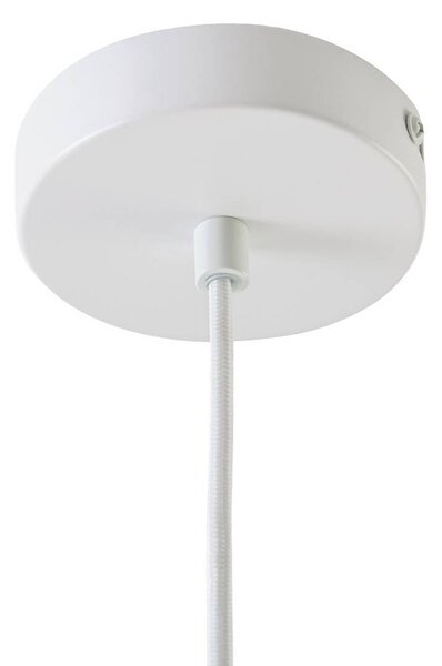 Lampa wisząca Marielle Lindby, możliwość ściemniania, biały / opal, salon / jadalnia, tkanina / materiał / jedwab, skandynawski