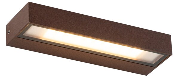 Nowoczesny kinkiet rdzawobrązowy 22 cm z LED IP65 – Hannah
