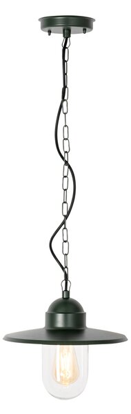 Nowoczesna lampa wisząca zewnętrzna ciemnozielona IP44 - Kansas