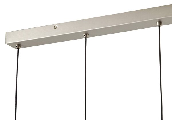 Lampa wisząca Rhodes Lucande, możliwość ściemniania, aluminiowy / szary / cynkowy, salon / jadalnia, metal, nowoczesny