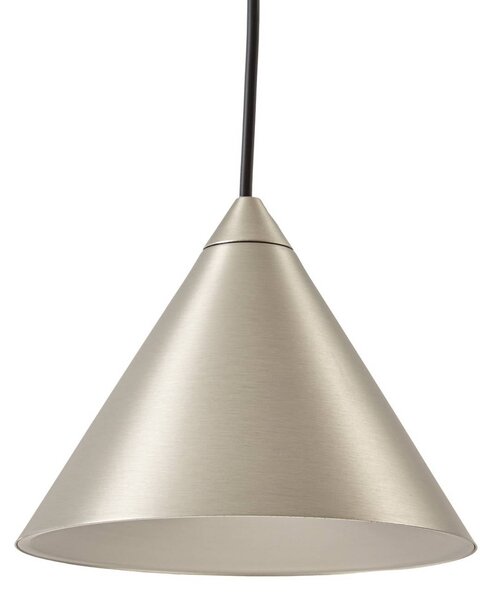 Lampa wisząca Rhodes Lucande, możliwość ściemniania, aluminiowy / szary / cynkowy, salon / jadalnia, metal, nowoczesny