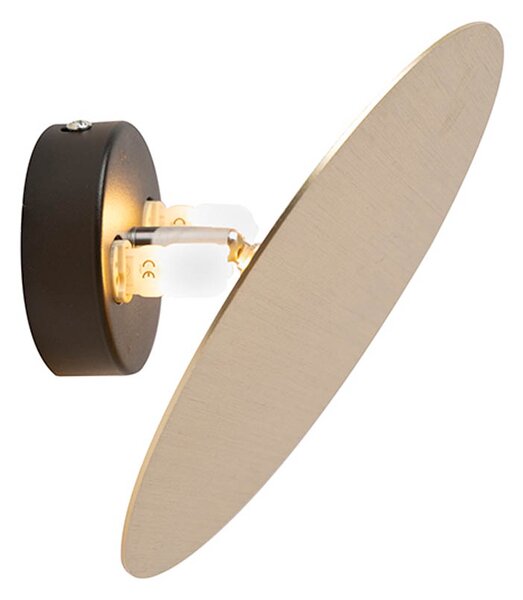 Inteligentna lampa ścienna okrągła złota w komplecie z 2 żarówkami WiFi G9 - Pulley