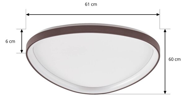 Lampa sufitowa Asken Lucande, możliwość ściemniania, brązowy / rdzawy, przedpokój, aluminium, nowoczesny