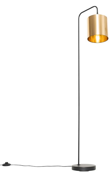 Inteligentna lampa podłogowa czarna ze złotem, w tym WiFi A60 - Lofty