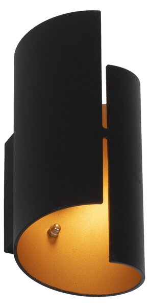Inteligentna lampa ścienna czarna ze złotym wnętrzem, w tym Wifi G9 - Faldo