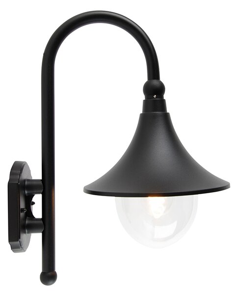 Inteligentna lampa ścienna zewnętrzna czarna IP44 z WiFi A60 - Daphne