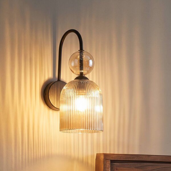 Kinkiet Sophia TK Lighting, możliwość ściemniania, aluminiowy / szary / cynkowy, salon / jadalnia, szkło