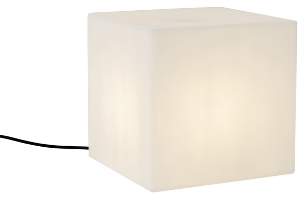 Nowoczesna lampa zewnętrzna biała 30 cm kwadratowa IP44 - Nura