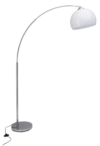Nowoczesna łukowa lampa podłogowa, biała