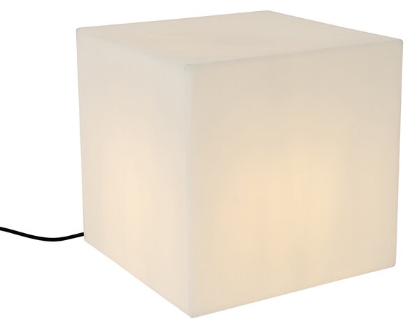 Nowoczesna lampa zewnętrzna biała 38 cm kwadratowa IP44 - Nura