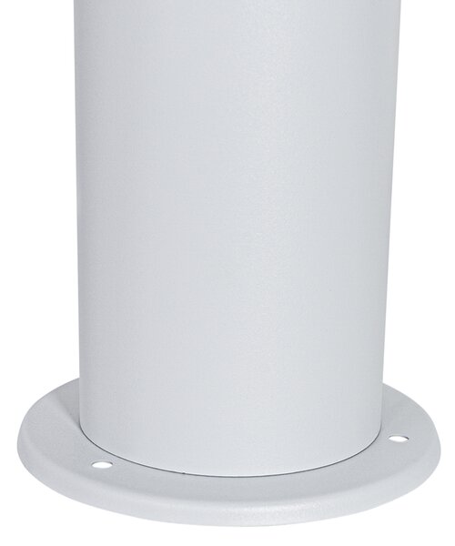 Stojąca lampa zewnętrzna biała z opalowym kloszem 70 cm - Odense