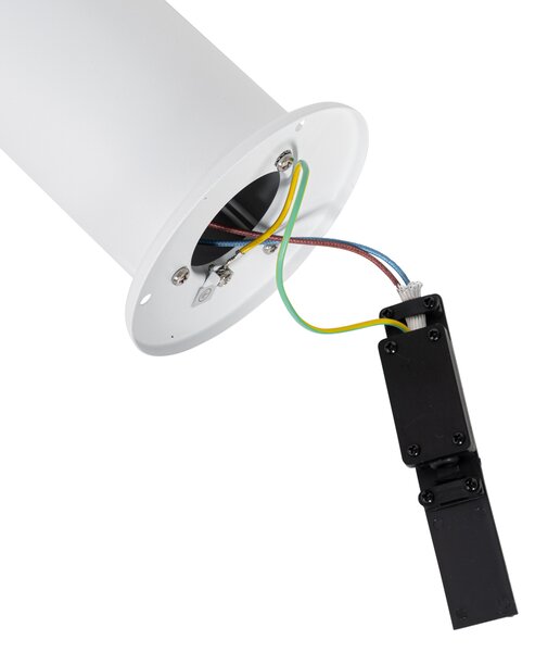 Stojąca lampa zewnętrzna biała z opalowym kloszem 50 cm - Odense