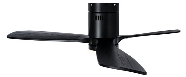 Czarny wentylator sufitowy z LED i pilotem - Sofia
